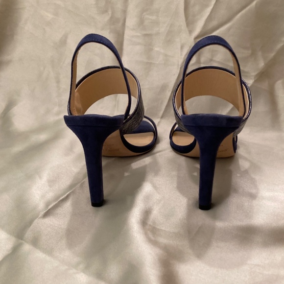 Jimmy Choo Salise Suede Croc-Embossed EU 36 85mm Color Is Denim Worn Once - Picture 5 of 15